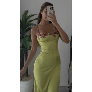 PRINCESS POLLY Kenzie Maxi Dress in Green Size US 4